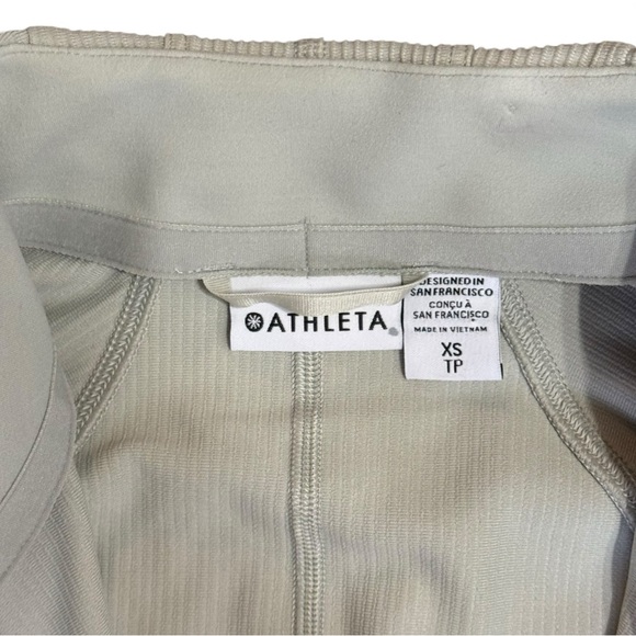 Athleta Salutation Ribbed Jacket II XS Gray Grey Zip-Up Stretch Activewear NWT - Picture 10 of 13